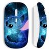 Maniacase Wireless Mouse White Stitch Blue Frand Blue
