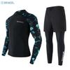 Mens UV Protection Rash Guard Set Long Sleeve Top Pants Quick Dry Snorkeling Diving Suit Water Sports
