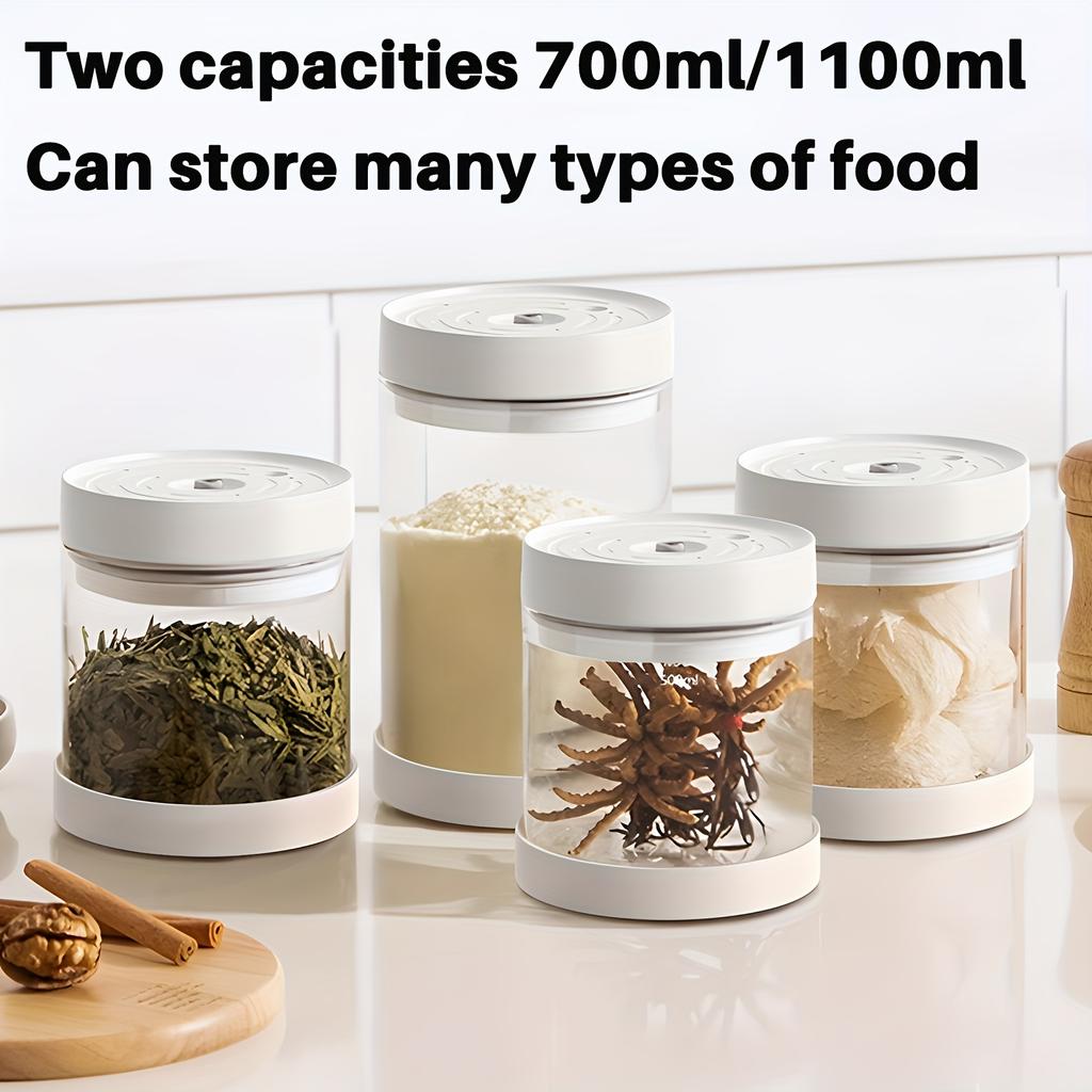 Электрические вакуумные контейнеры - многоцелевые емкости для хранения продуктов, многоразовые цилиндры для кухонных принадлежностей - для хранения и организации продуктов питания.