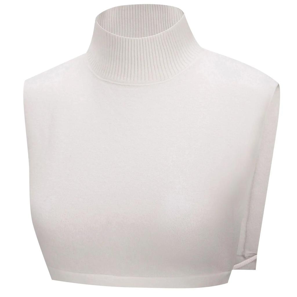 Solid Color Decorative Collars High Collar Scarf Fake Collar Knitted Sweater Women's Detachable High Elasticity Regular Fashion