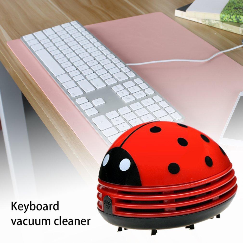 Hot Mini Cute Ladybug Vacuum Cleaner Dust Collector for Home Office Table Cleaning Brush Keyboard Desktop Cleaner Dropshipping