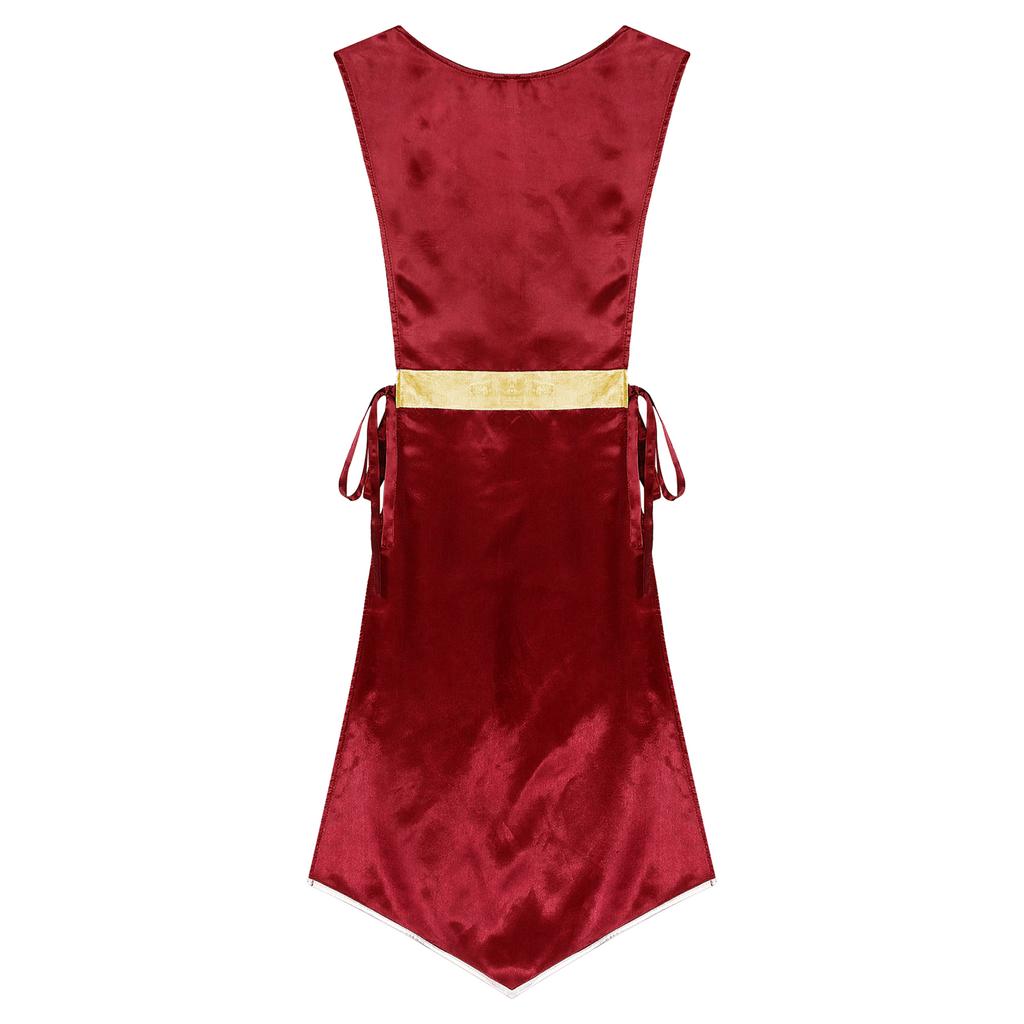 Женское церковное одеяние для хорового выступления, туника, металлизированная пэчворк, шнуровка по бокам, разрезы, атласное платье, танцевальная одежда