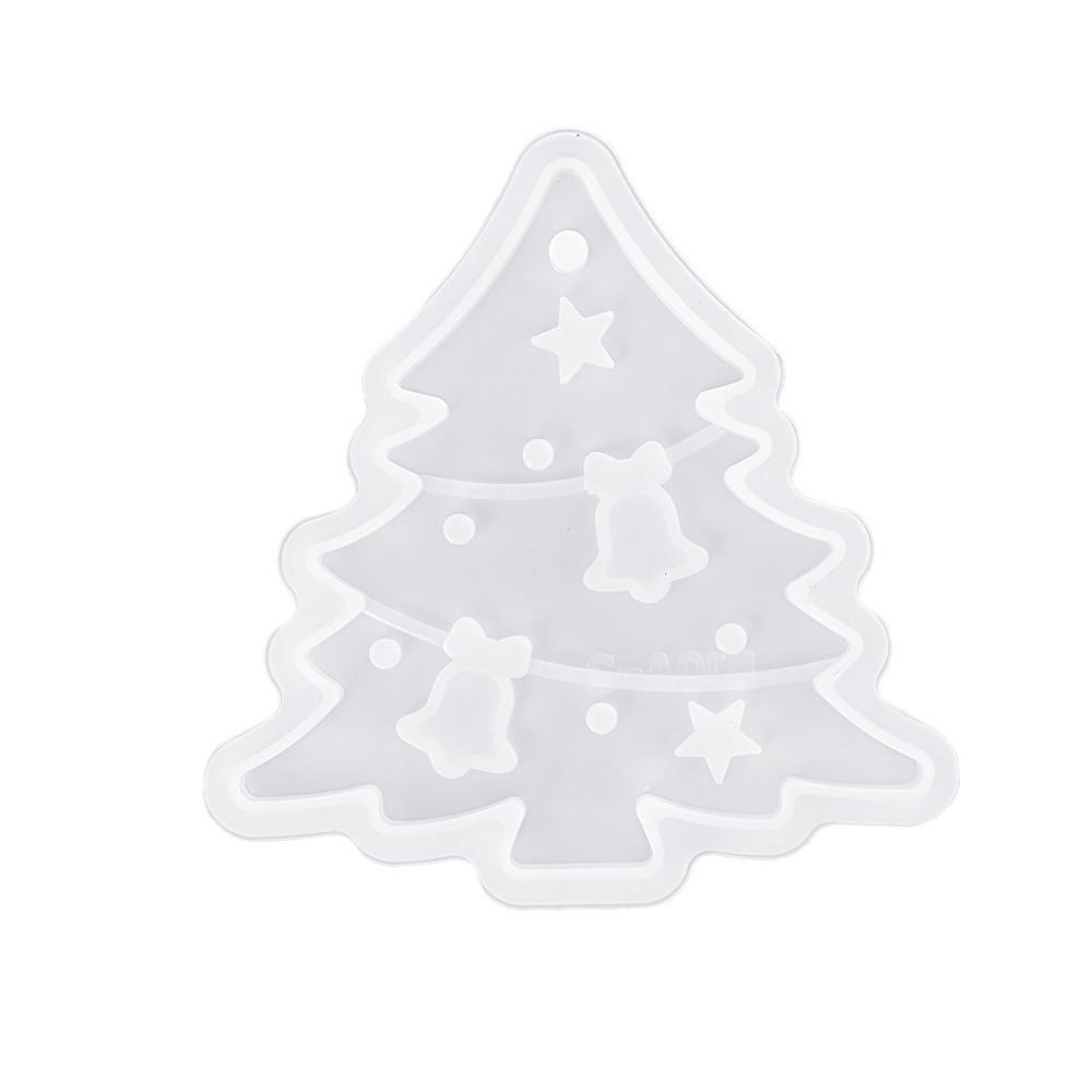 With Hole Christmas Resin Mold 12 Styles Elk Shape Silicone Molds Snowflake Bell Shape DIY Jewelry Making Christmas Craft