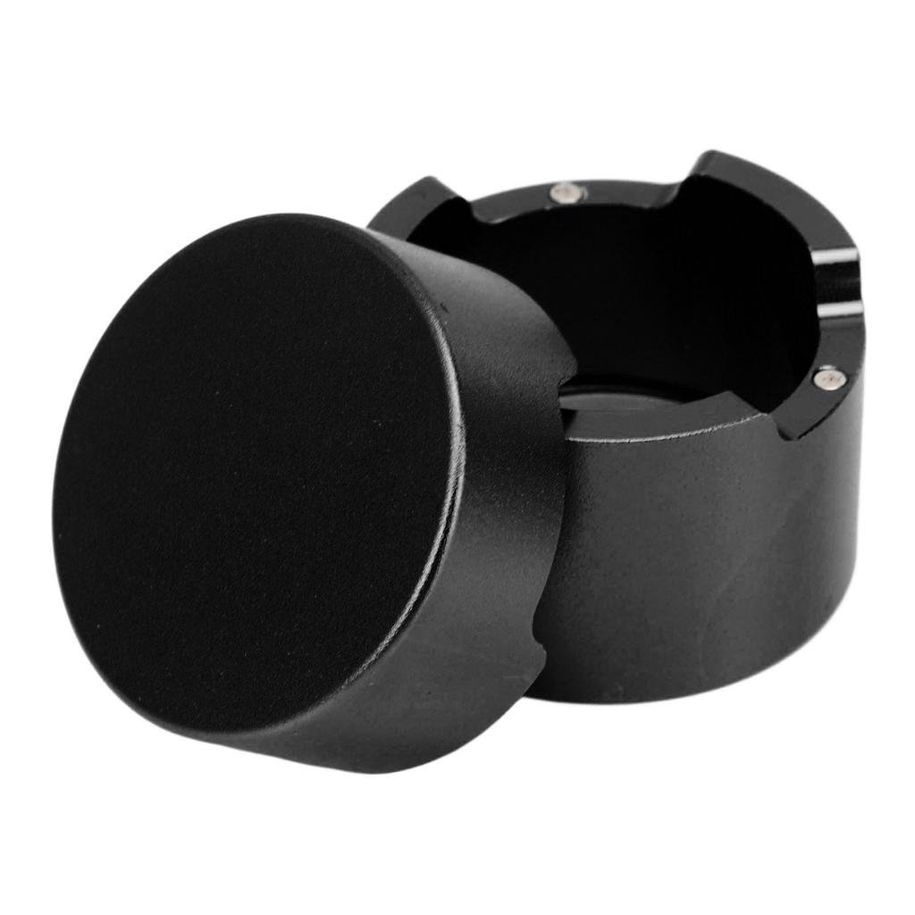 Billiard Chalk Case Round Aluminum Alloy Pool Cue Chalk Box Holder for Pool Cue Sports Accessories Black