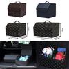 30cm Car PU Leather Trunk Storage Box Portable Foldable Storage Car Multiuse Storage Car Trunk Bag Auto Storag Box