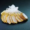 Jewelry Labels Business Cards 100Pcs/lot Price Tags Diy Tie String Jewelry Display Label Gold and Silver Small Tag