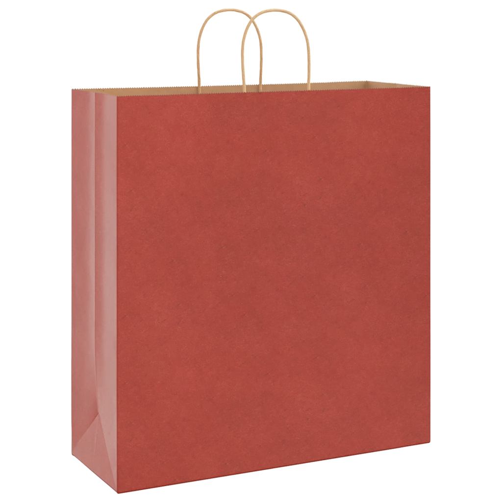 Paper Shopping Bags 250 pcs with Handles Red 45 x 17 x 48 cm