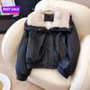 Lamb Wool PU Leather Solid Color Jacket Korean Version of Down Cotton Thick Loose Cotton Jacket