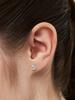 Серьги-гвоздики [Sv925] Solo Bezel Round Studs Earring
