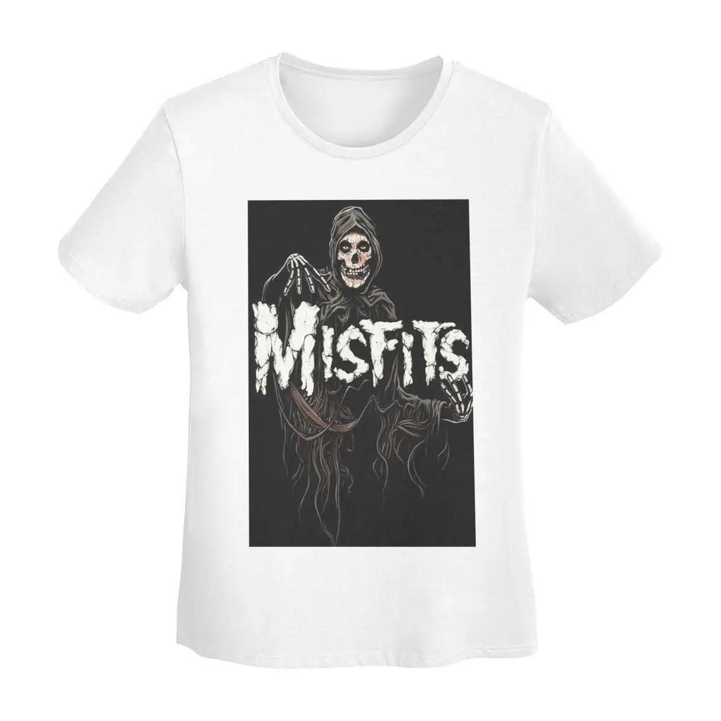 Misfits Skull TShirt Women Short Sleeve T Shirts ONeck Clothes Cotton Summer Tees Streetwear