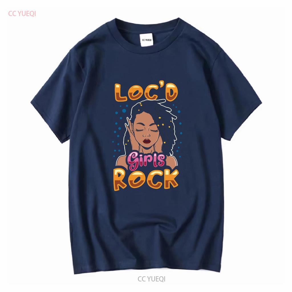 Locd Girl Рок-футболка Идеально для ее прически с дредами Меланиновая африканская женщина Дреды Волосы с длинным или коротким рукавом винтаж