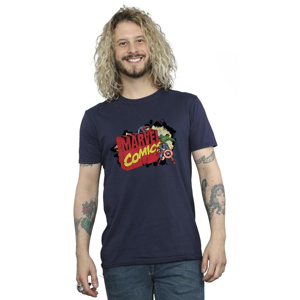 Marvel Mens Comics Big M T-Shirt