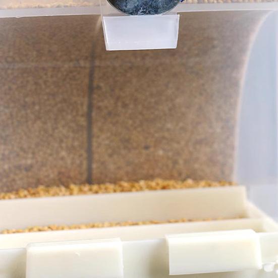 Удобная, просторная автоматическая кормушка с защитой от брызг, простая в использовании, для мелких птиц