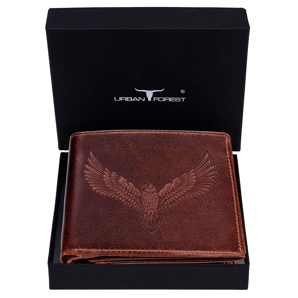 Zeus Vintage Brown Кожаный бумажник с RFID-блокировкой для мужчин