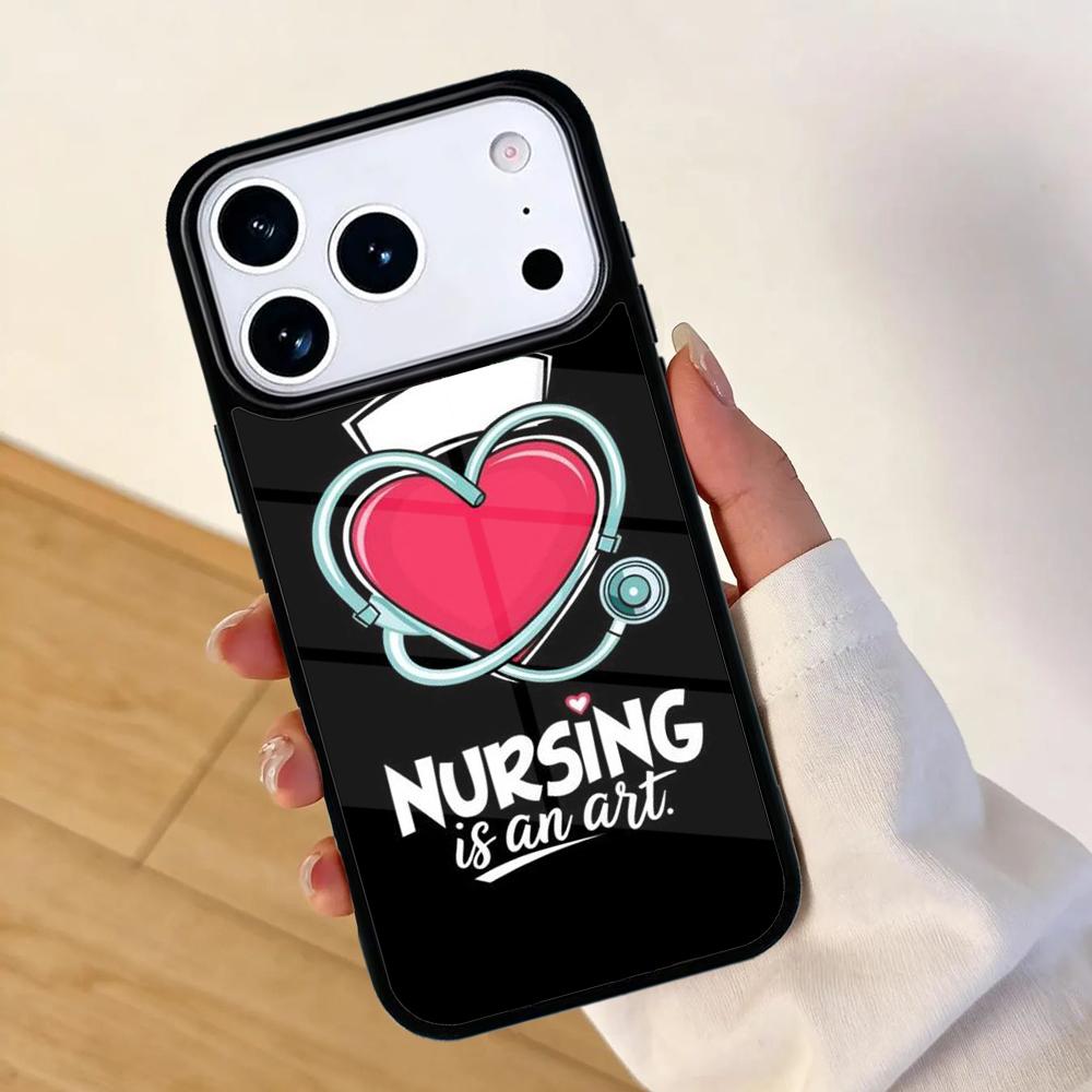 Funny I Love Nursing Mobile Phone Case for IPhone 17 AIR 16pro Max 15 14 13 12 11 Bumper Cover
