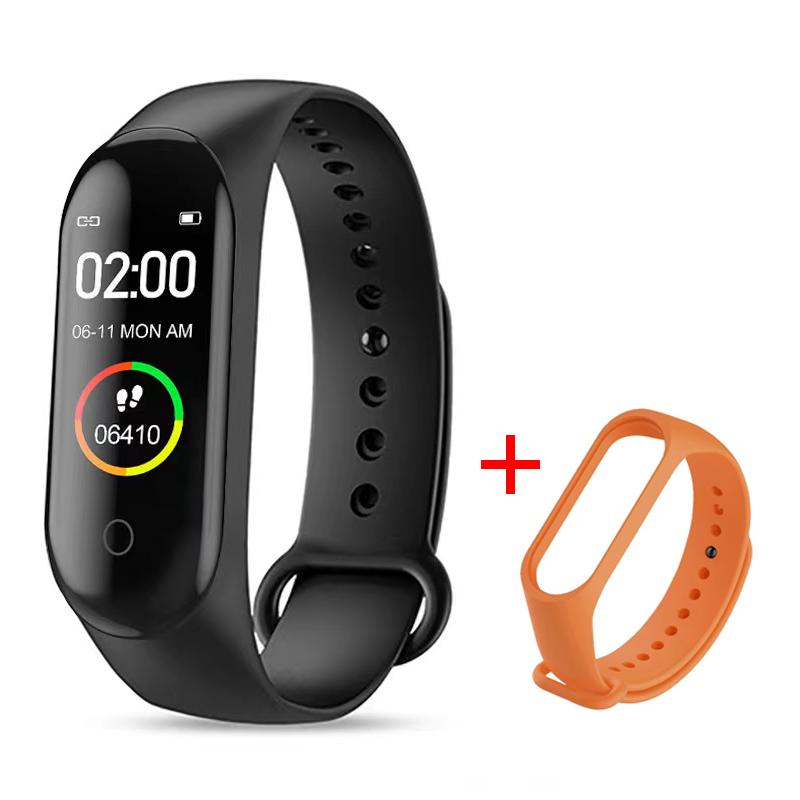 Водонепроницаемый M4 Смарт-часы Браслет Монитор артериального давления и сердечного ритма Смарт-браслет Фитнес-трекер Браслет для Android IOS
