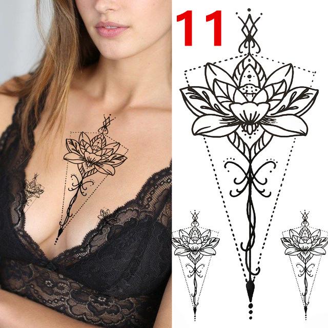 1 шт. Наклейка-тату «Черный лес» для мужчин, женщин, детей, временная татуировка с тигром, волком, черепом смерти, имитация хны, скелет, животное