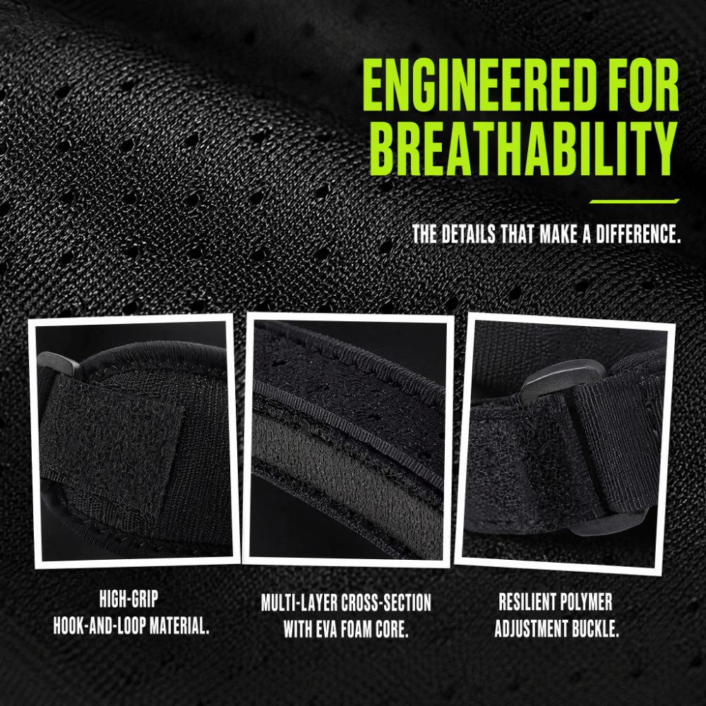 2PCS Adjustable Patella Support Strap Padded Patella Protective Strap Running