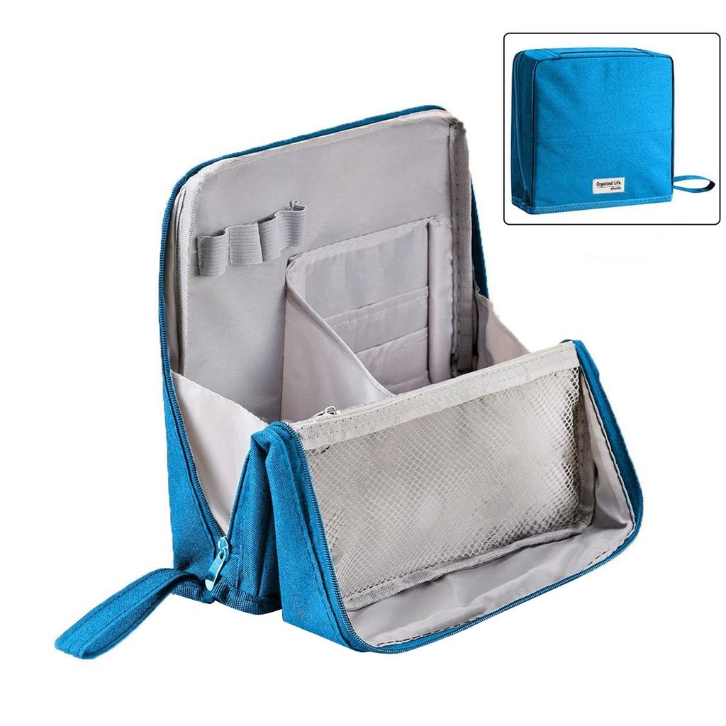 Сумка для макияжа из ткани Оксфорд, стоячая, большой вместимости, из прочной водонепроницаемой ткани Оксфорд для домашнего хранения, деловая дорожная сумка