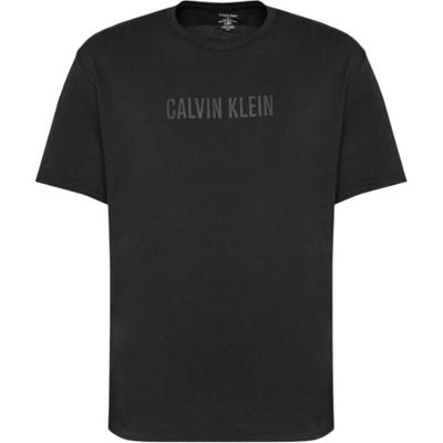 S/S круглый вырез однотонный простой мягкий удобный пижамный топ мужской топ черный 000NM2567E-UB1