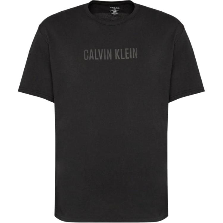 Calvin Klein S/S круглый вырез однотонный простой мягкий удобный пижамный топ мужской топ черный 000NM2567E-UB1