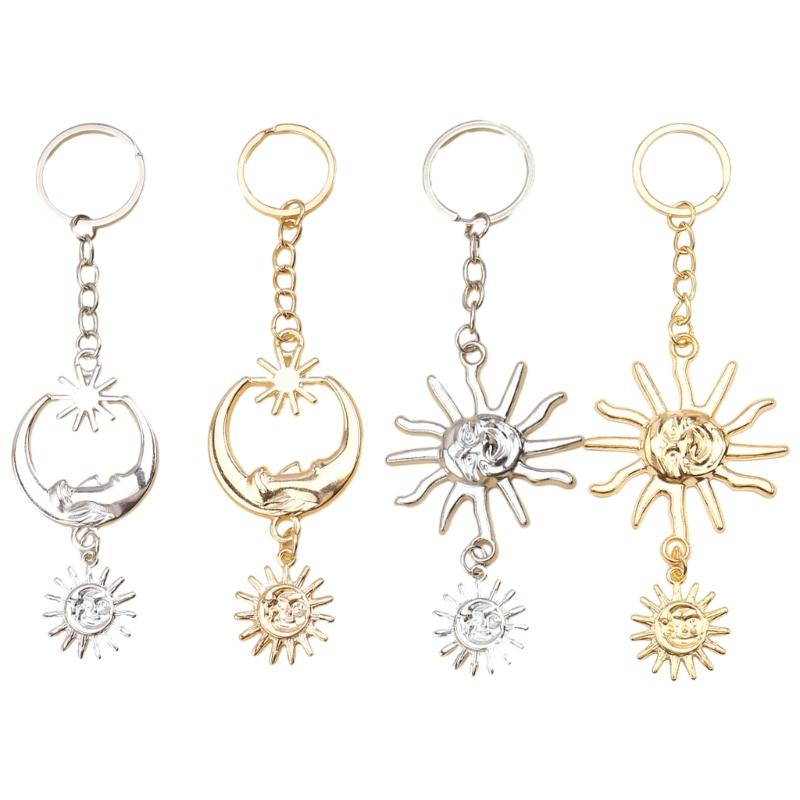 Модный брелок Солнце/Луна Уникальный подвес для сумки Модная сумка Украшение для сумки Металлический материал Брелок Подвеска Подарок для любителя моды