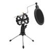 Foldable Microphone Shockproof Stand Pop Filter Holder Kit for Recording Studio Live Broadcast