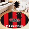 Custom Name Bayer Leverkusen Printed Round Rug Carpet Chair Rug Area Rug Entryway Doormats,for Office Chair Living Room Bedroom Kitchen Room.