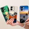 Чехол для OPPO A6x CPH2783 Модный закат Расписной Мягкий Жидкий Силикон Чехол для Телефона Для OPPO A6t Pro OPPOA6t 4G CPH2853 Задние Чехлы