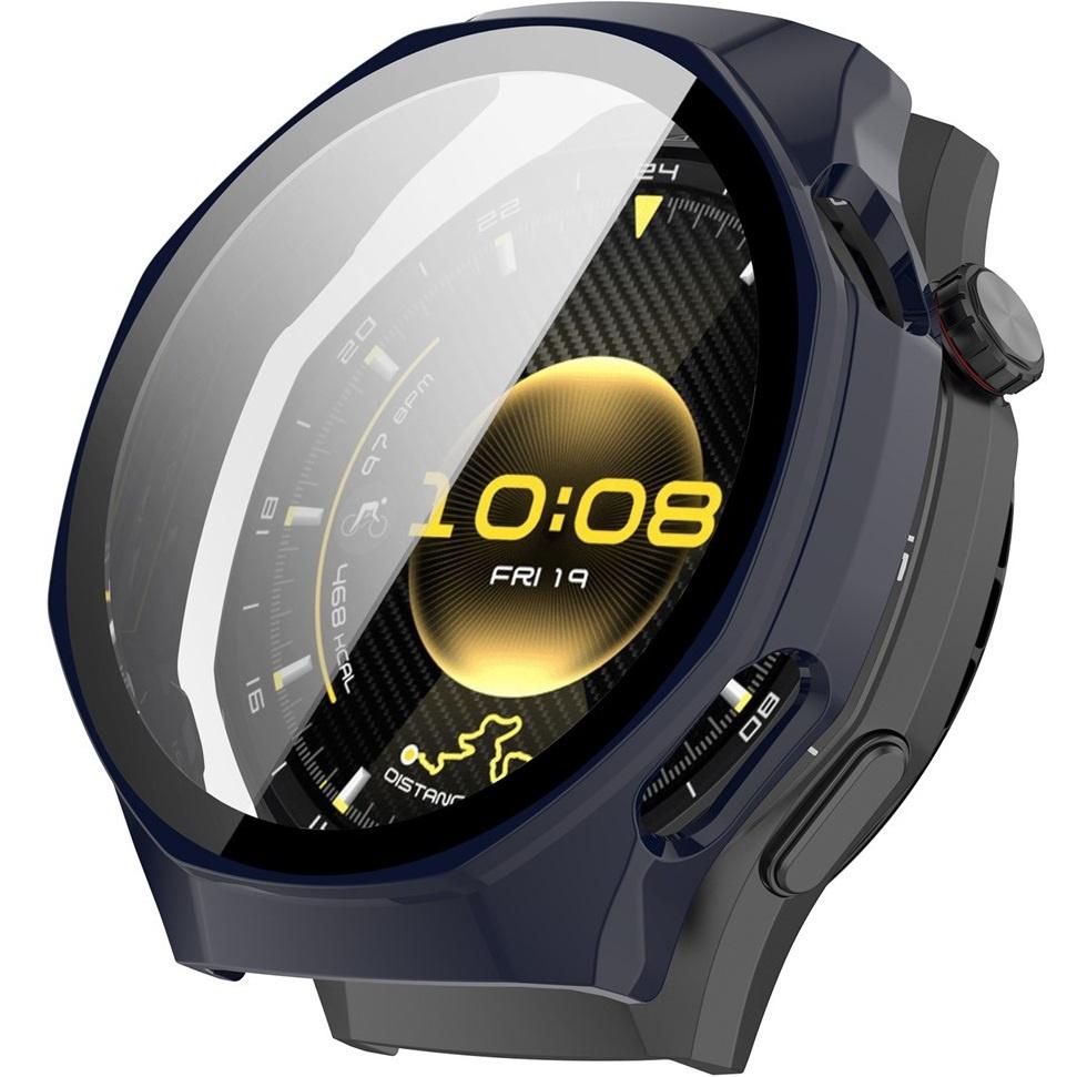 2in1 Case + Tempered Glass for Huawei Watch GT 6 Pro 46mm, Navy Blue