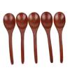 5Pcs Wooden Soup Spoon with Curved Handle Multi Purpose Rice Scoop for Home Kitchen(Paint Color )