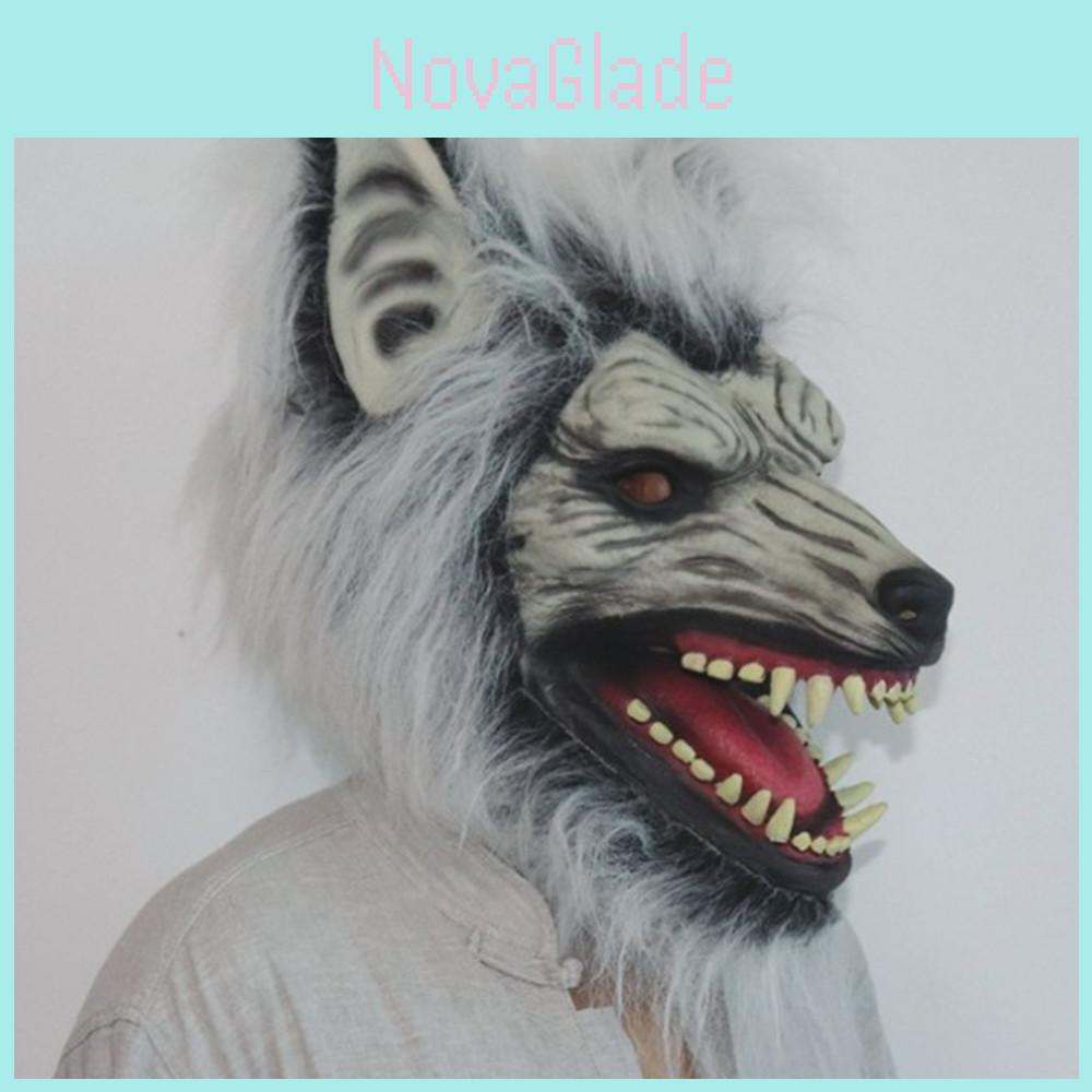 Lighted Wolf Head Mask With Claws For Halloween Costume And Cosplay