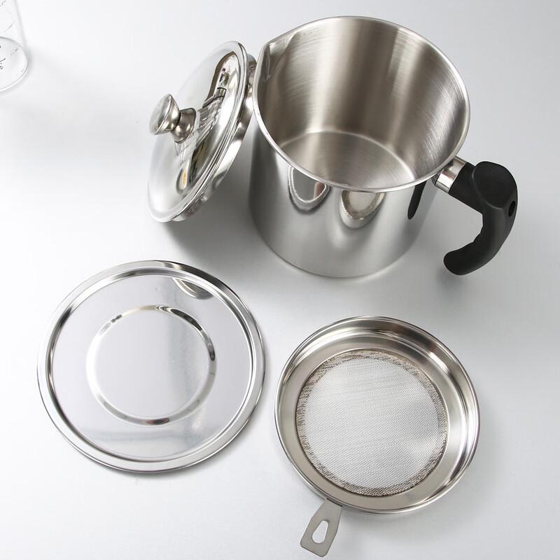 Lechu Heli 1.3L 304 Stainless Steel Oil Filter Pot
