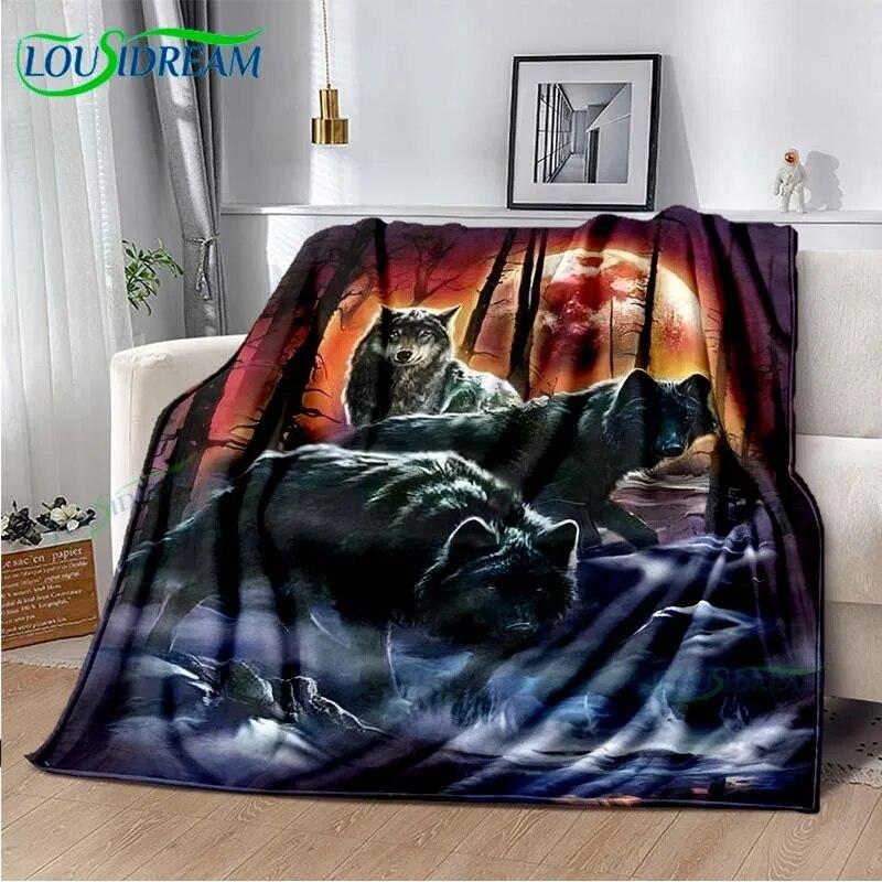 Wolf Throw Blanket Kids Game Sofa Blanket Adults and Children Blanket Blanket for Bed Picnic Blanket Blankets for Beds