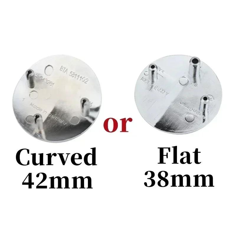 HGQ5   Car Front Engine Hood Emblem 42mm-Curved 38mm-Flat ABS Badge for Mercedes Benz C Class E Class C200 E260 E300L S400L Label