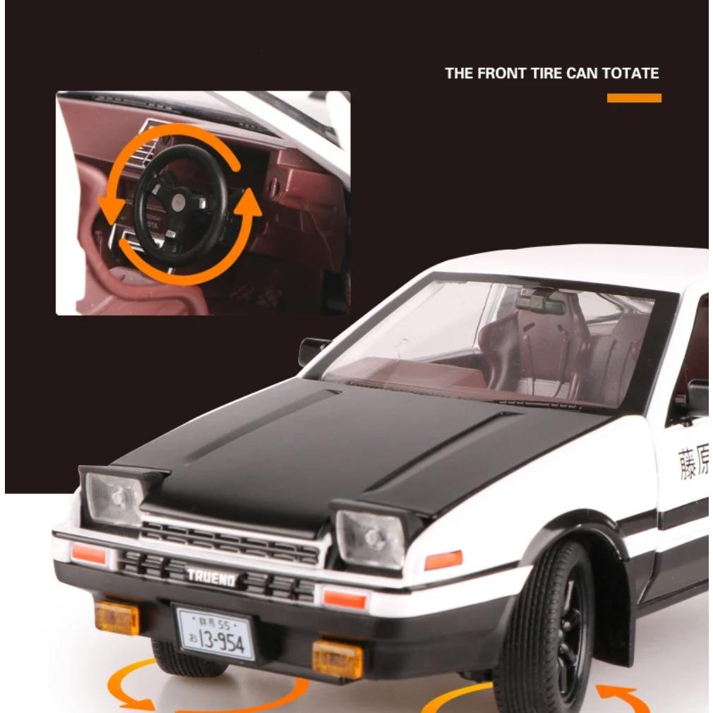 1/20 Кино Автомобиль INITIAL D Toyota AE86 Сплав Модель Автомобиля Литье под Давлением и Игрушечные Транспортные Средства Металлическая Модель Автомобиля Симуляция Звук Свет Игрушка Подарок