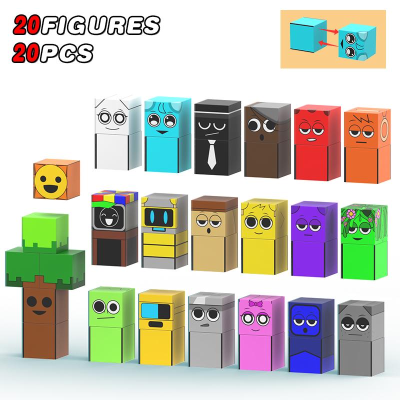 Новые фигурки Sprunki Магнитные блоки Игрушки Incrediboxs Sprunki Магнитные игрушки STEM Сенсорные игрушки для малышей Рождественский подарок на день рождения