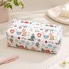 Large Capacity Deer Print Pencil Case Zipper Pen Pouch New Kids Stationery Bag  Student School Use