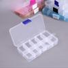 Detachable 10-Grid Transparent Plastic Storage Box for Small Parts
