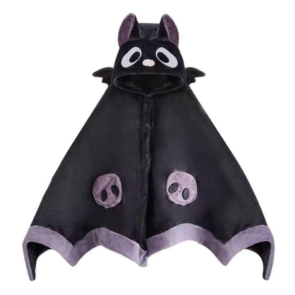Ultra-Soft Plush Hooded Blanket Warm Cozy Blanket Robe Cute Bat Hooded Cape Holiday Gift
