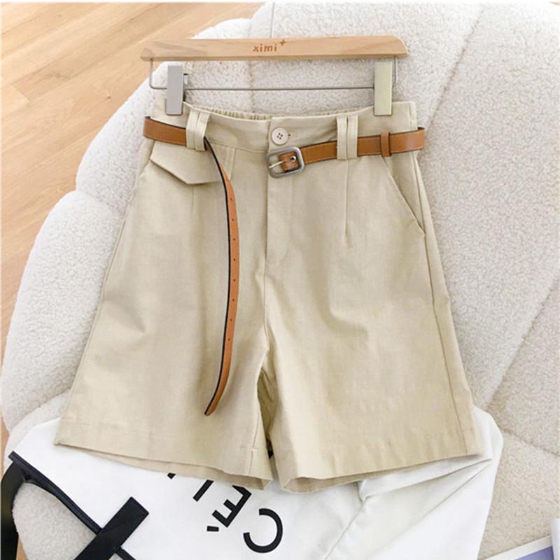Plus Size High-Waist Cotton Shorts & Top Summer Set for Women