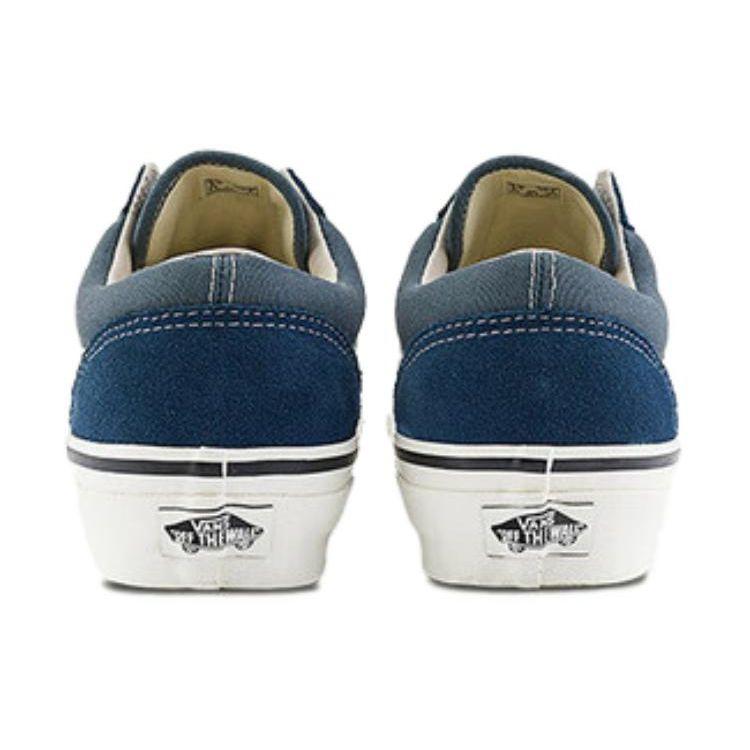 Vans Old Skool Reissue 136 Comfortable Versatile Low-Top Skate Shoes Unisex Sneakers Blue VN000MT6DDN