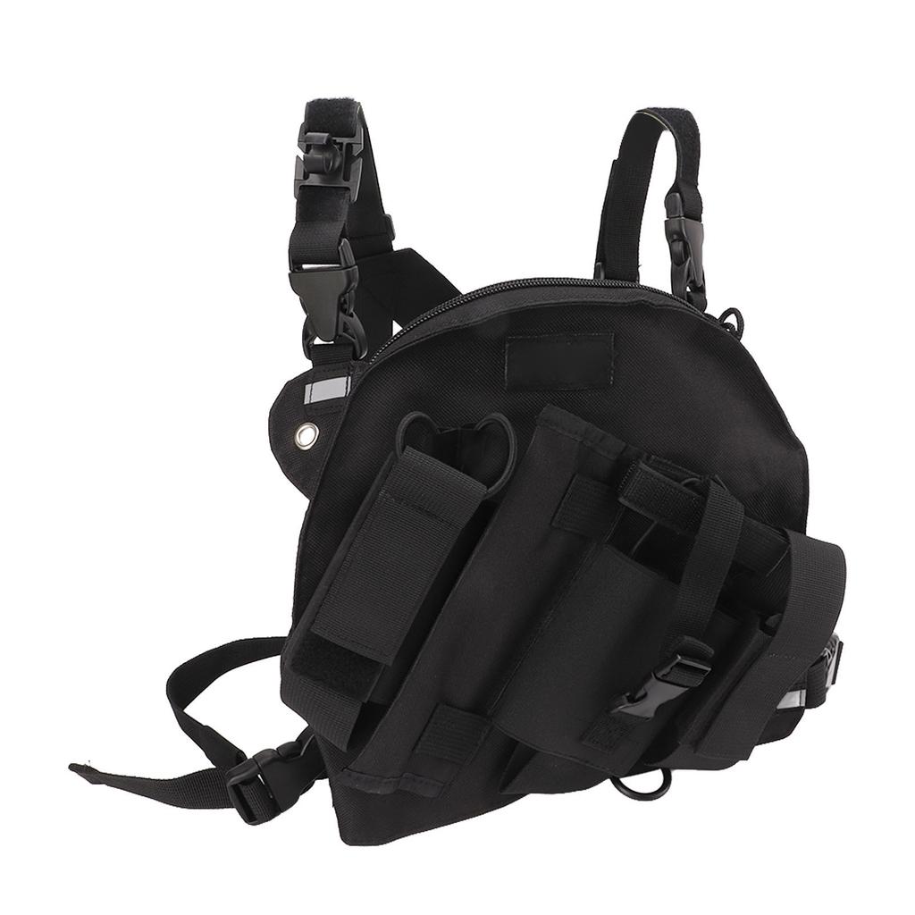 Нагрудный ремень для радиоприемника, большой объем для хранения, ткань Оксфорд, регулируемая нагрудная сумка, универсальная для 2-стороннего радио