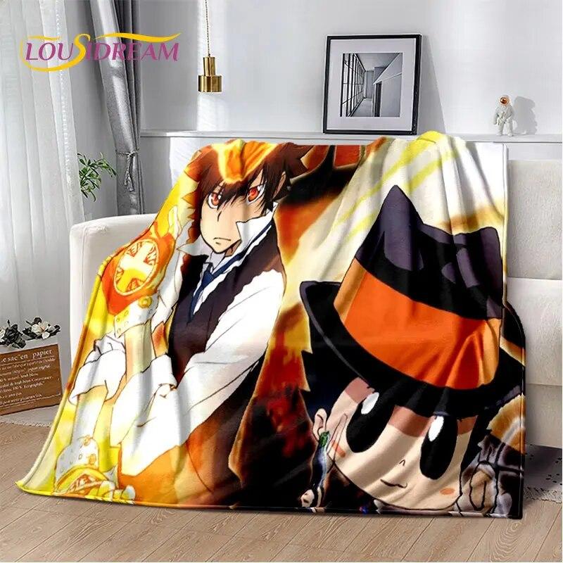 Мягкое плюшевое одеяло с героями аниме Hitman Reborn, фланелевое одеяло, одеяло для гостиной, спальни, кровати, дивана, чехол для пикника, детское одеяло