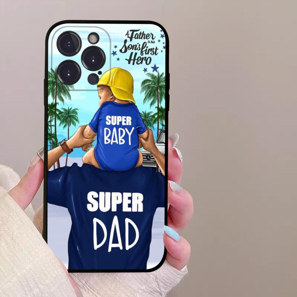 Модный Чехол для Телефона Super Mama Мама Папа для iPhone 15 8 7 6 6S Plus X SE 2020 XR XS 14 11 12 13 Mini Pro Max