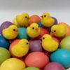 Realistic Easter Chick Figurine Flocking Chicken Doll Cute Plush Chicken Ornament  Garden Decor