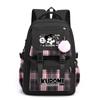 Kuromi School Backpack Girls Teens Cartoon Nylon Daypack Sweet Style Student Bag With Padded Shoulder Straps