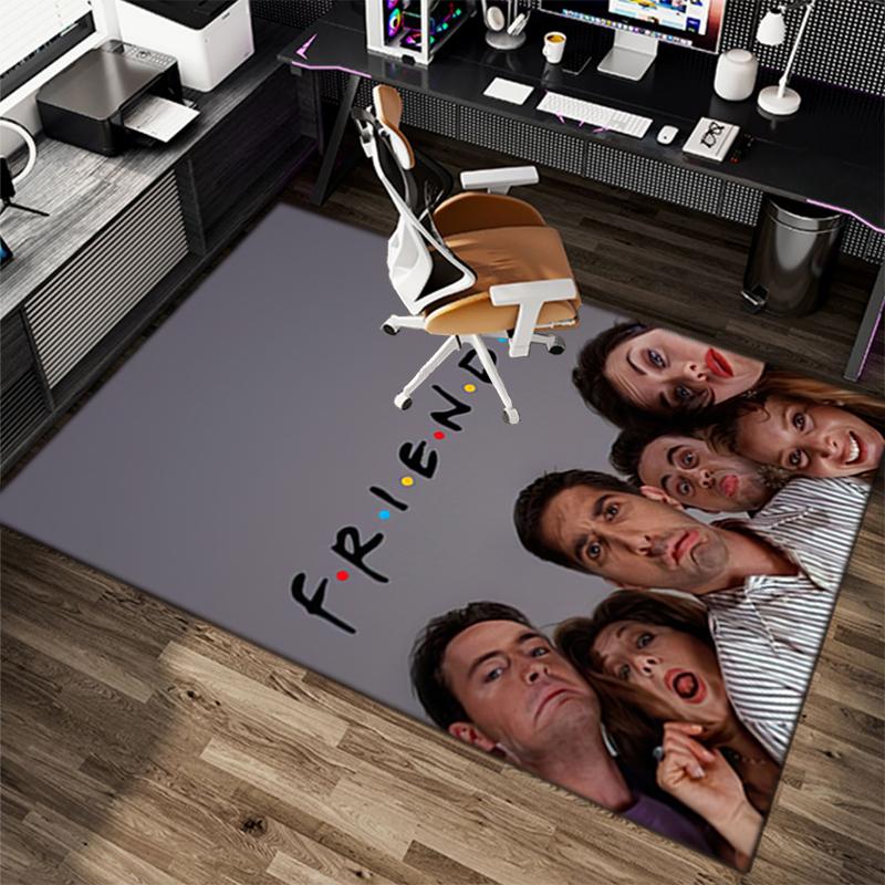 1Pc Friends theme Printed rectangle carpet, home door mat, outdoor travel protection carpet A6