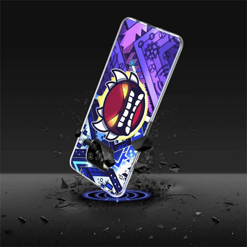 Geometry Dash Game Phone Case For Xiaomi Poco X7 X6 X5 Pro F7 Ultra Redmi 15C 15 13 13C 12 12C 10 10A 10C 9 9A 9C 9T Cover Poco