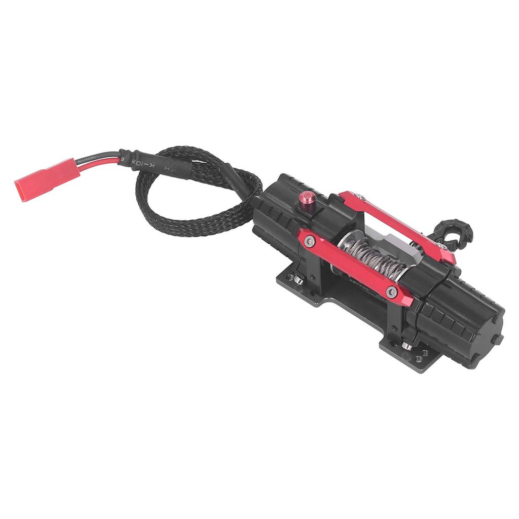 RC Winch Aluminum Alloy Electric Dual Motor Simulated Winch for SCX10 90046 D90 1Celsius10 RC Car 6 to 8V